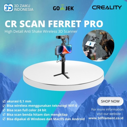 Creality CR Scan Ferret Pro High Detail Anti Shake Wireless 3D Scanner